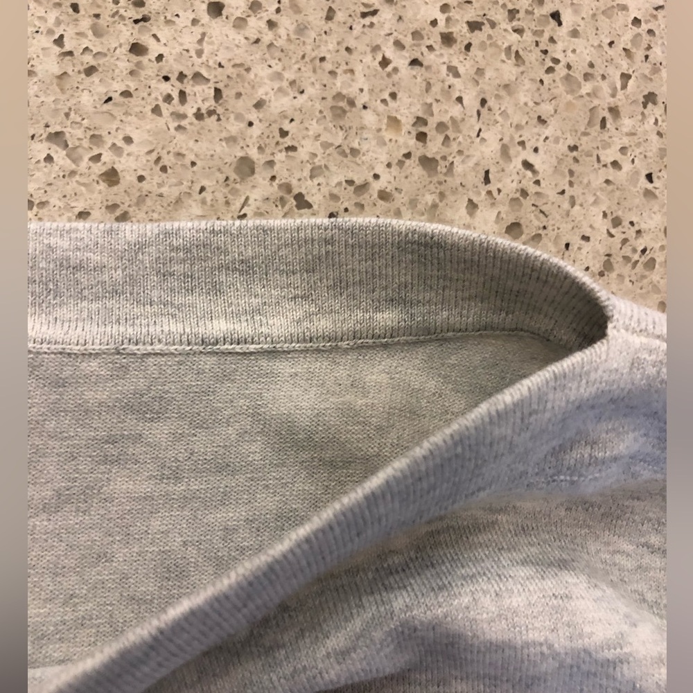Ann Taylor Silk Cotton Blend Boatneck Pullover Top Bell Sleeve Size S Light Grey - Picture 4 of 10